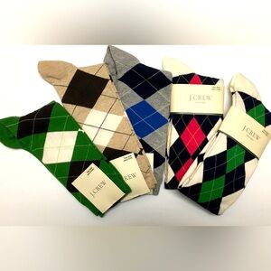 J Crew Argyle Sock Bundle 5 Pairs One Size